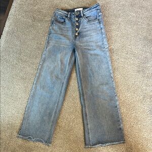 Women's Light Blue Wide-Leg Jeans